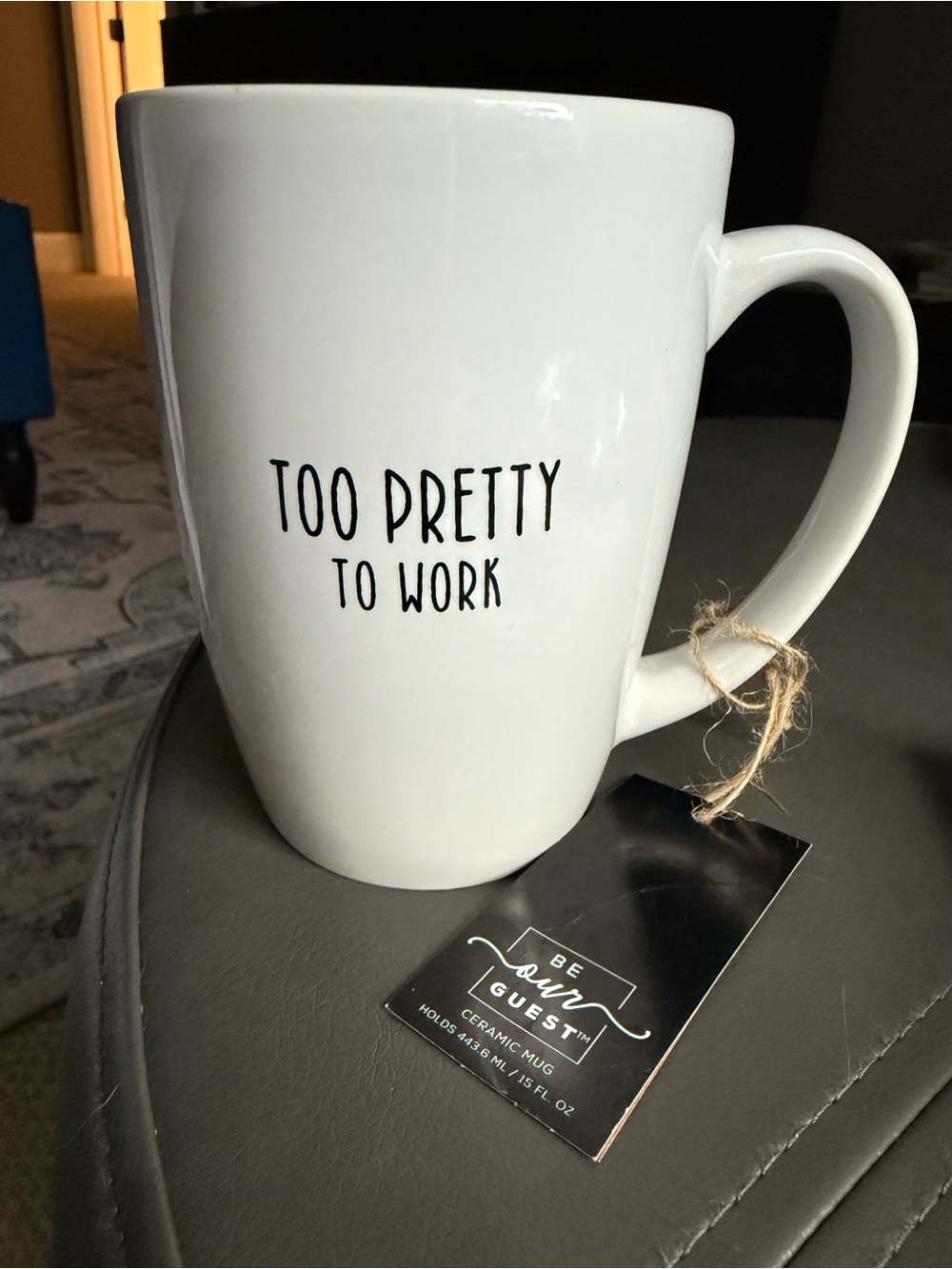 Too Pretty To Work Coffee Mug, Sassy Girl Gift, Retirement Gift, Friend Cup, NWT